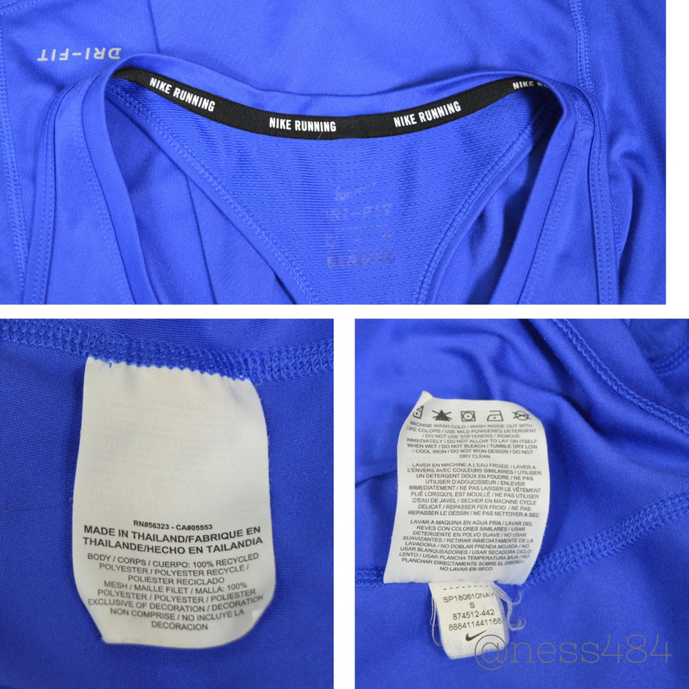 Nike Dri-FIT Women's Running Tank Top Blue Racerback Athletic Workout Size S‎ - Picture 4 of 4
